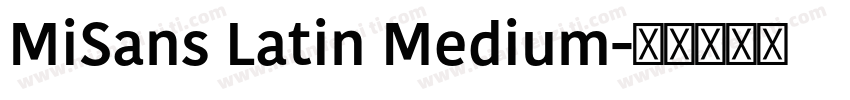 MiSans Latin Medium字体转换